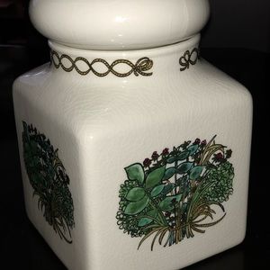 Vintage Hand painted Ceramic Canister